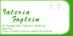valeria foglein business card