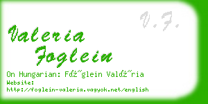 valeria foglein business card